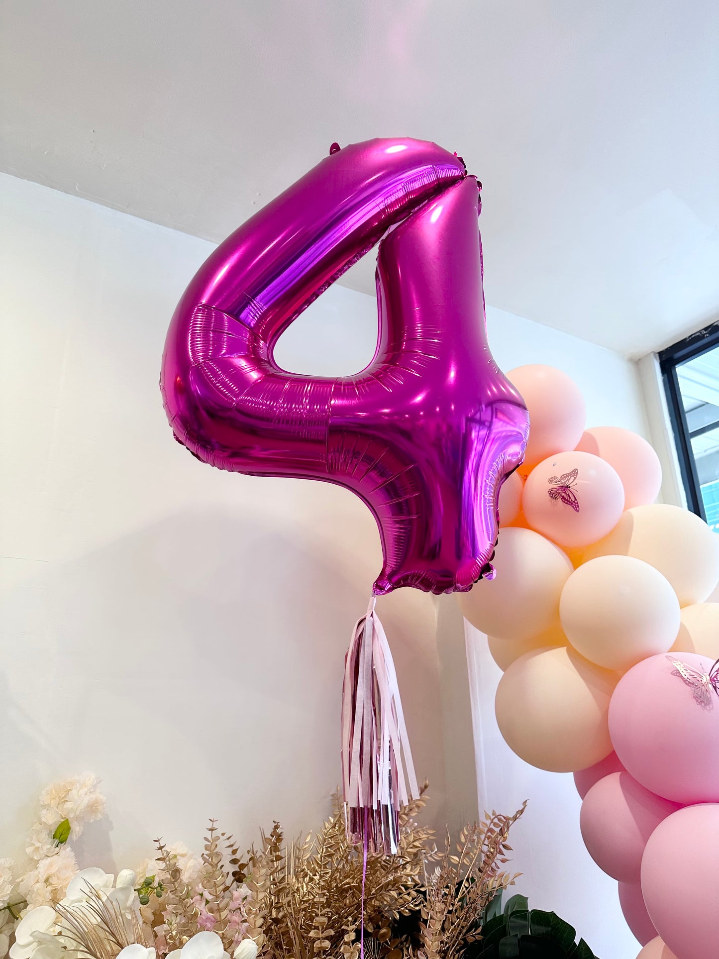 Jumbo Number Balloon (Pinks, Lilac, Red)