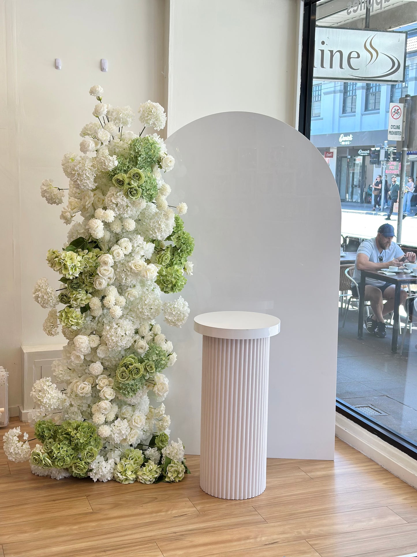 White & Green Faux Flower (For Hire)