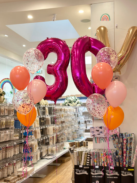 Simple Number Balloon Set
