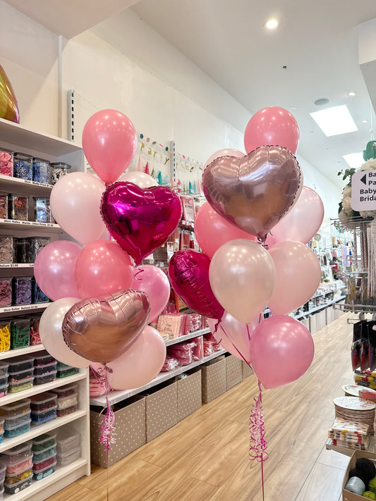 Pink Heart Shimmer Bunch