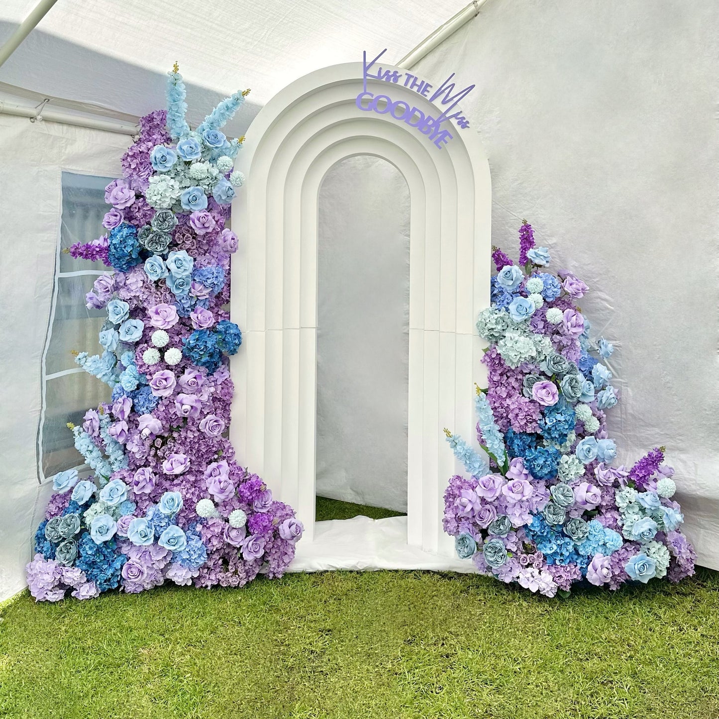 Purple & Blue Flower Stand (For hire)