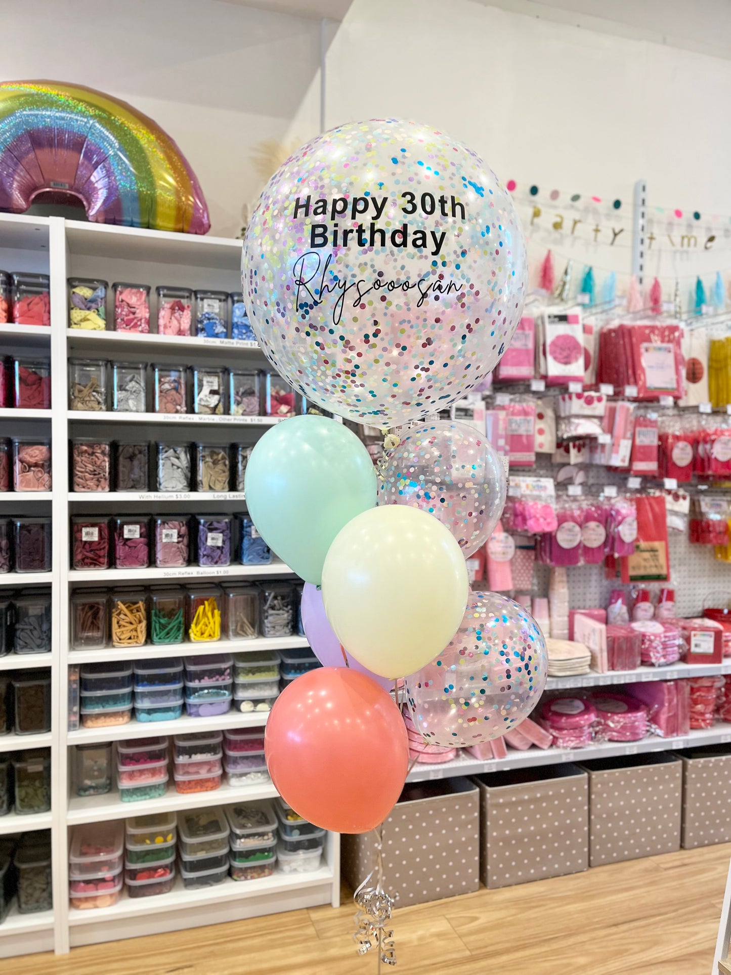 Custom 60cm Confetti Balloon Bunch