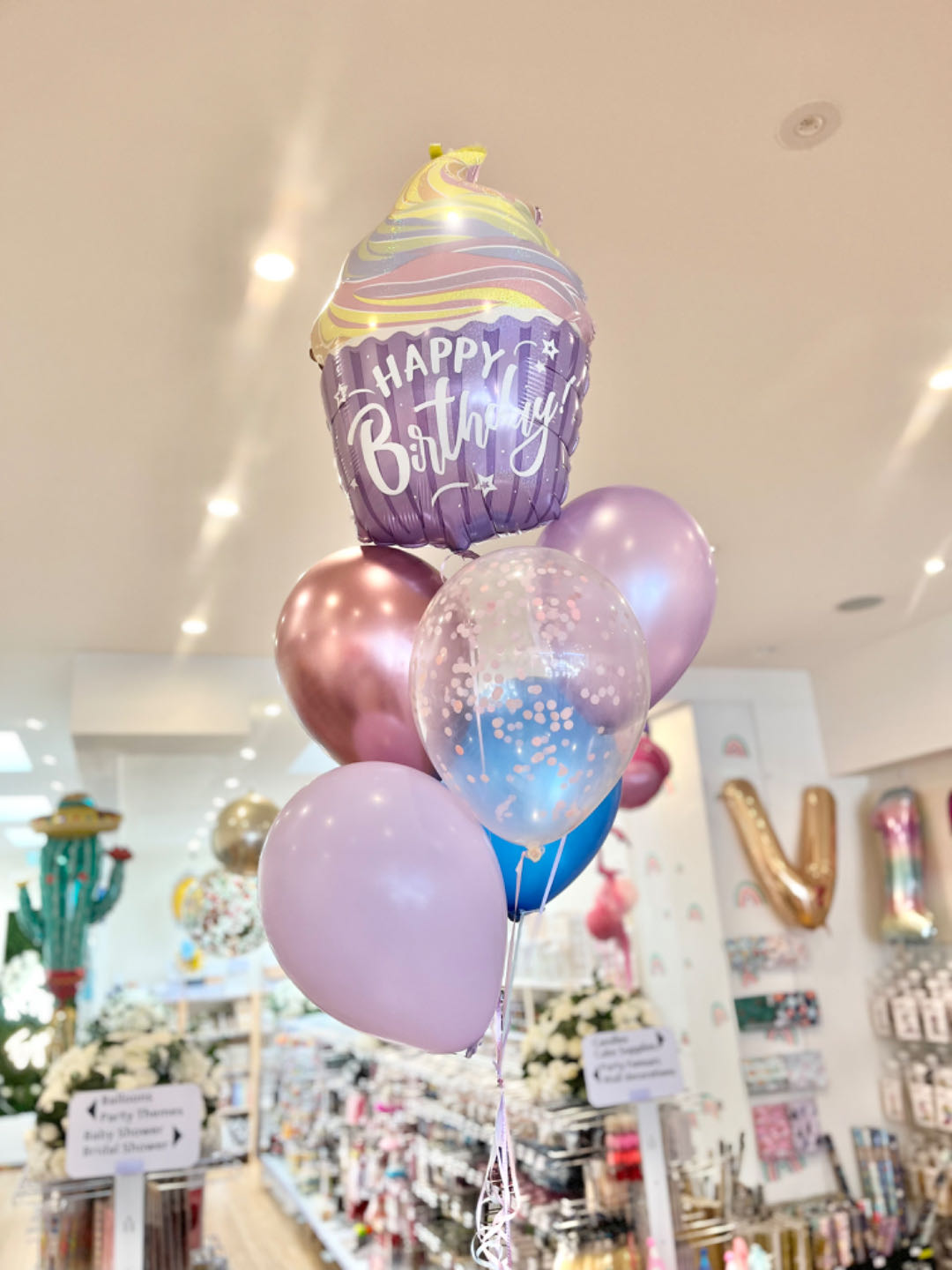 Happy Birthday Cupcake Balloon Set