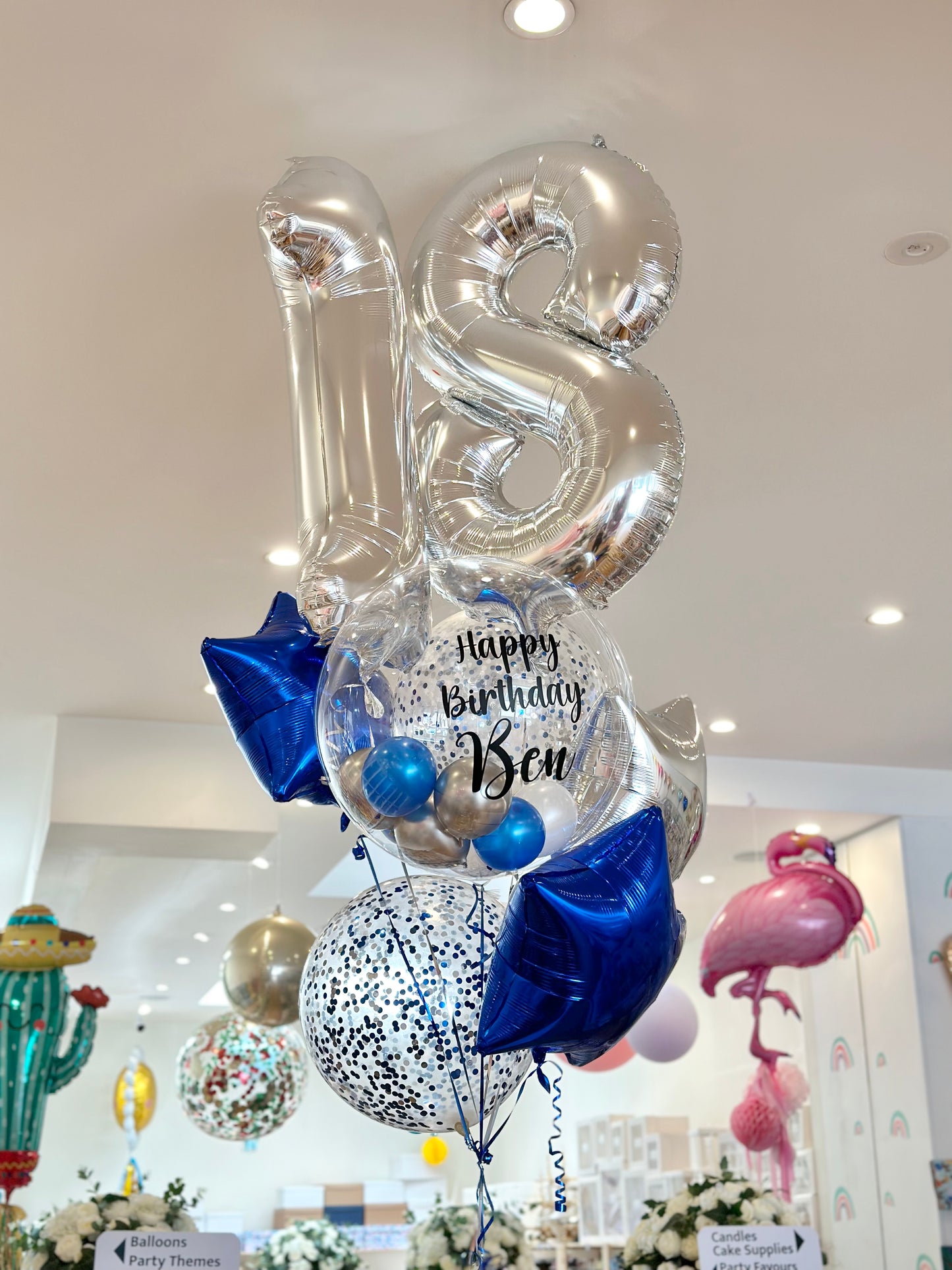 Custom Bobo with Number Balloon set