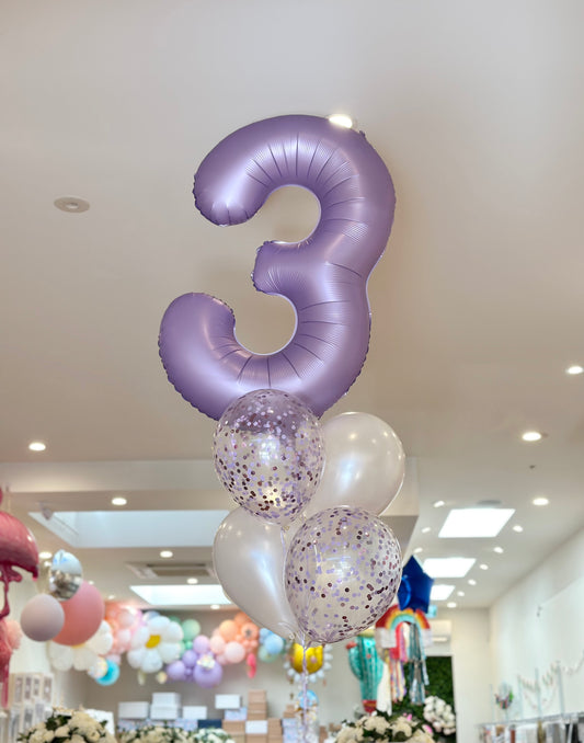 Pastel Purple Number Balloon