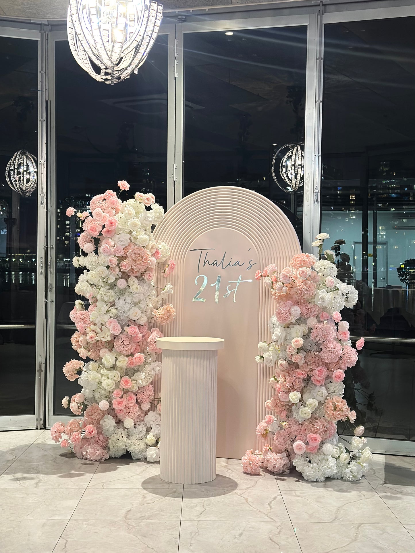 White & Pink Faux Flower (For Hire)