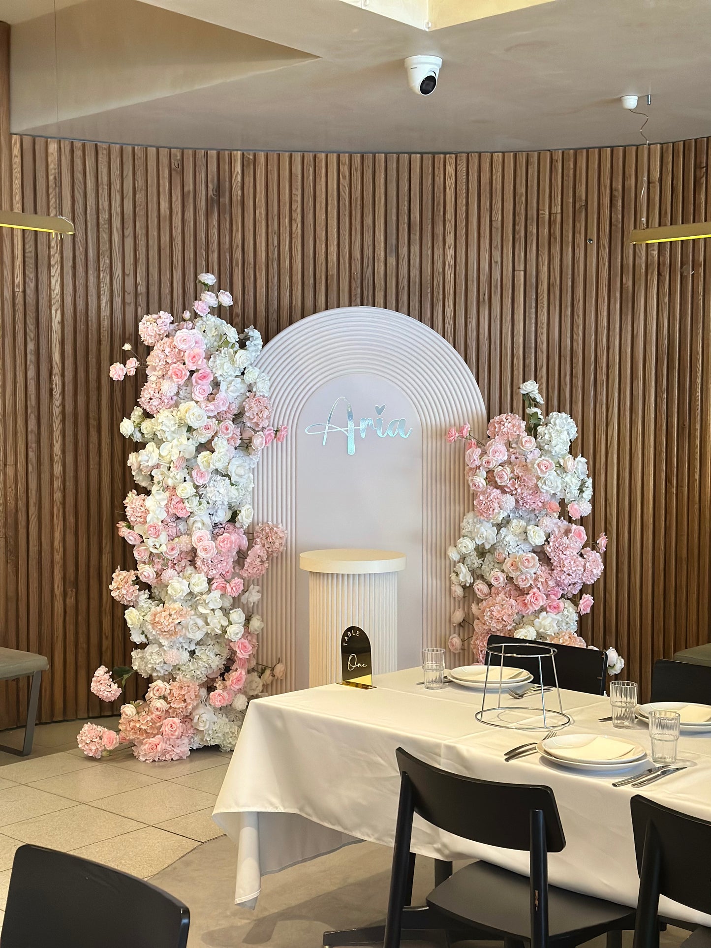 White & Pink Faux Flower (For Hire)