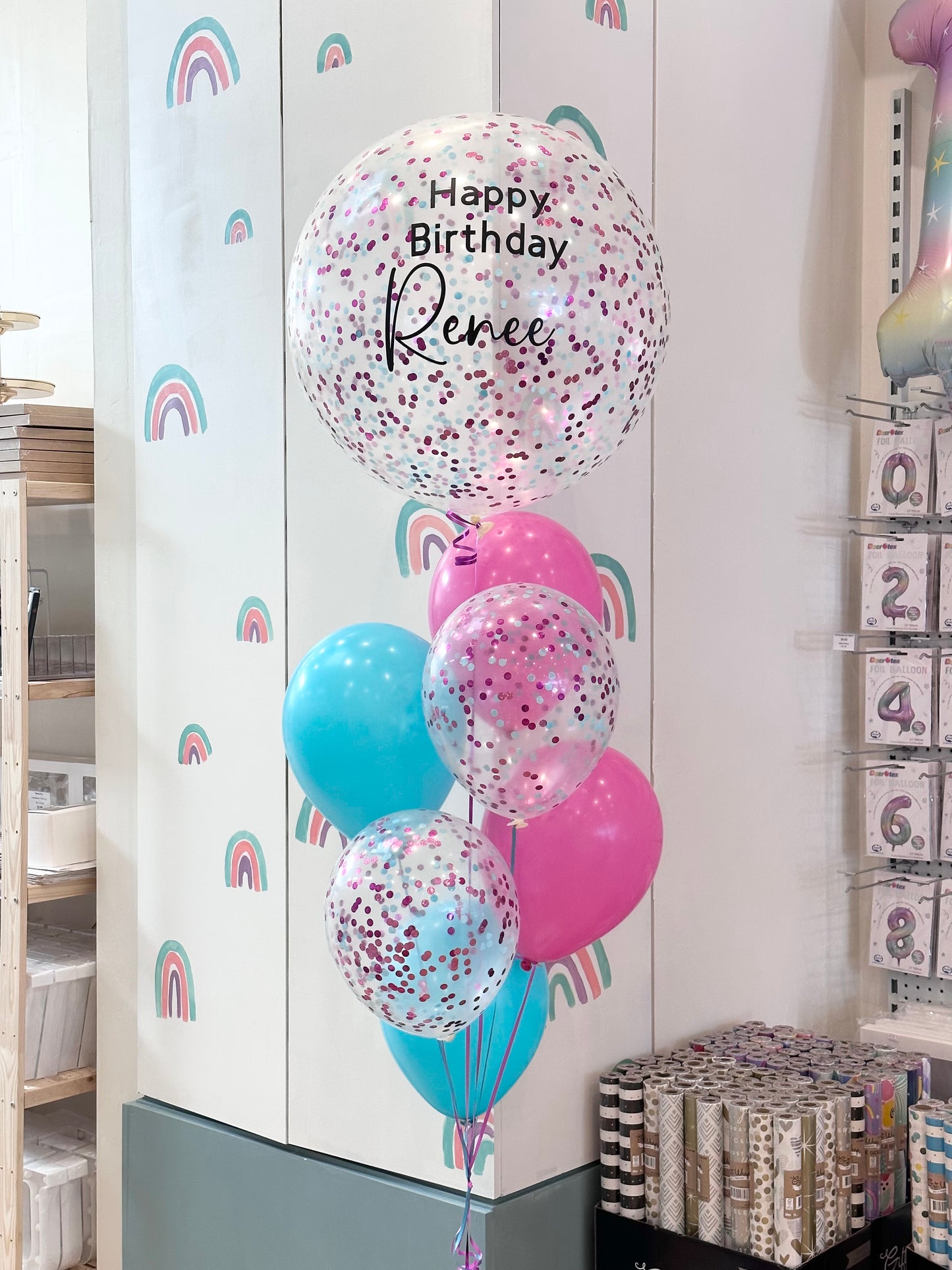 Custom 60cm Confetti Balloon Bunch