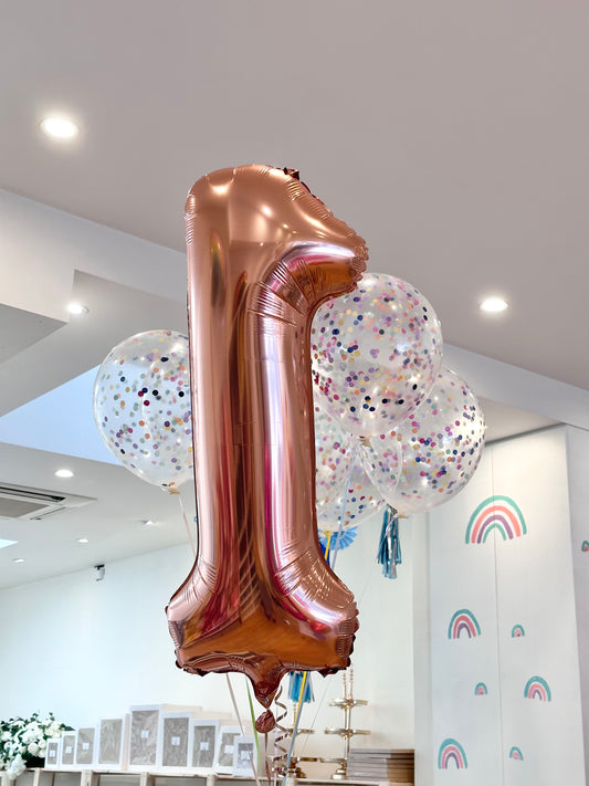 Jumbo Number Balloon (Golds, Rose Gold, Black, Silver)