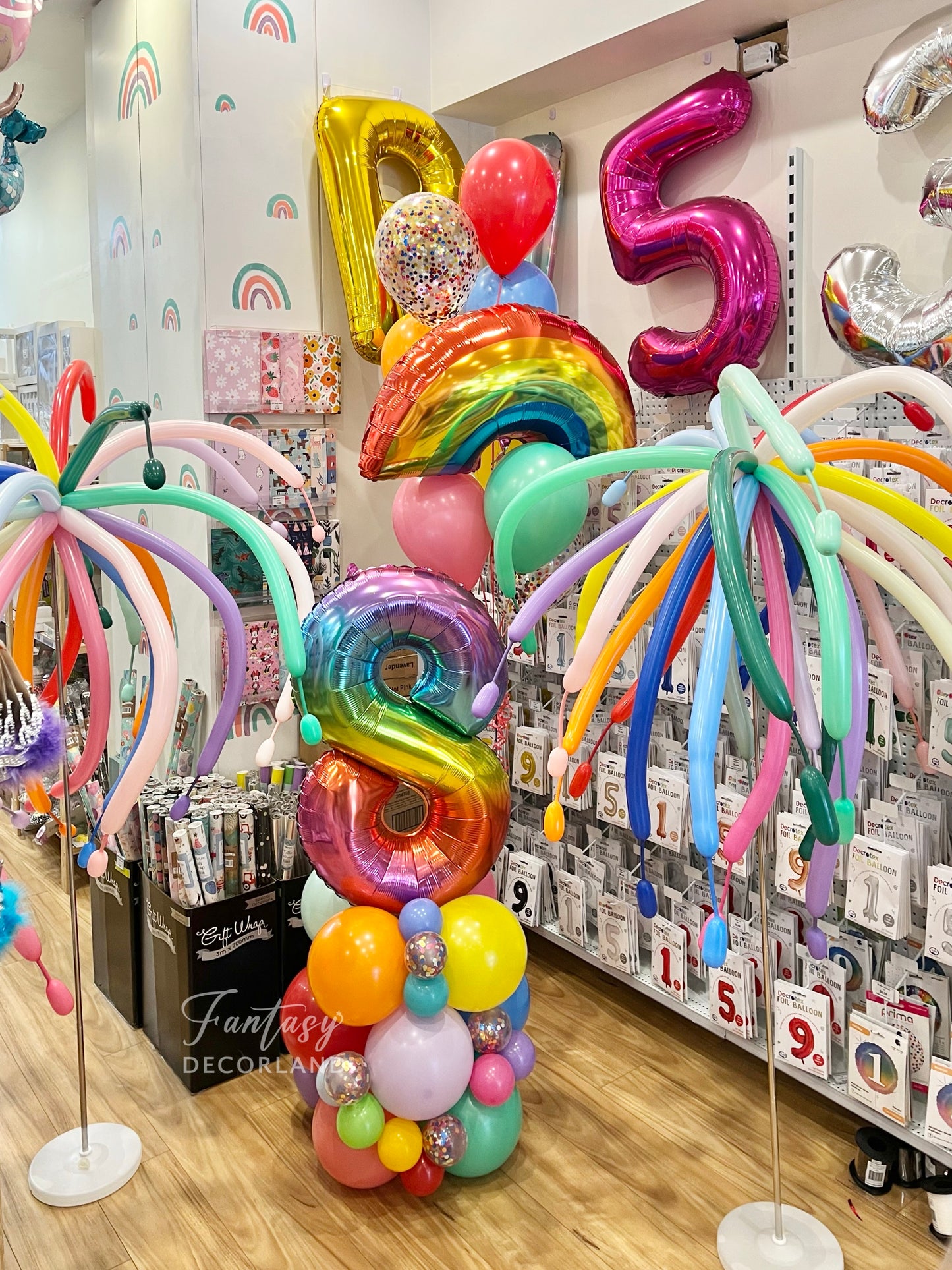 Rainbow Firework Balloon Set