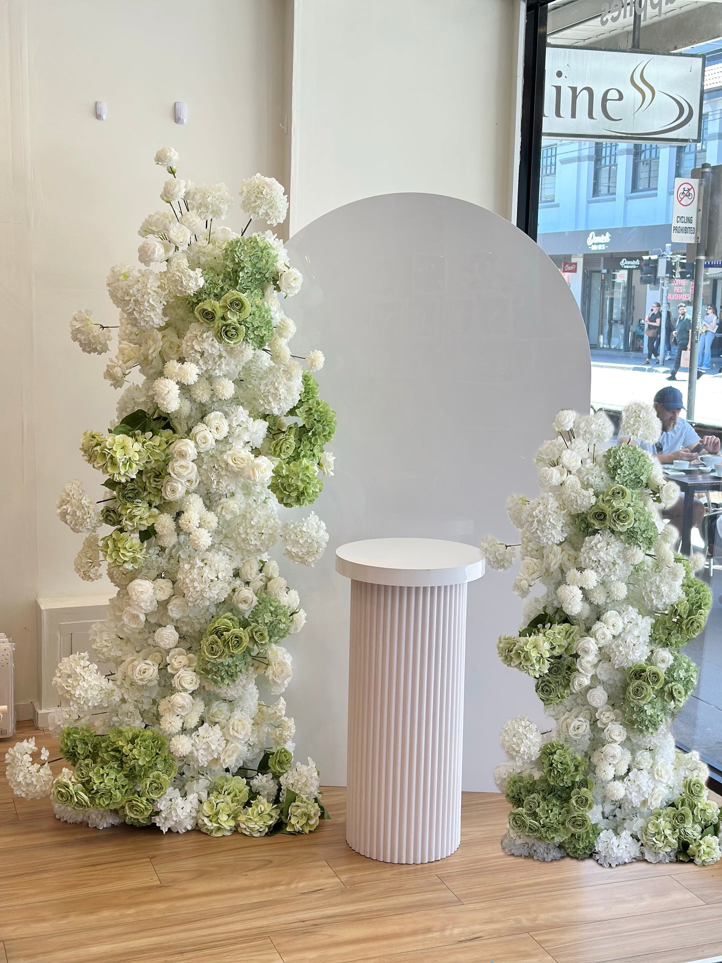 White & Green Faux Flower (For Hire)