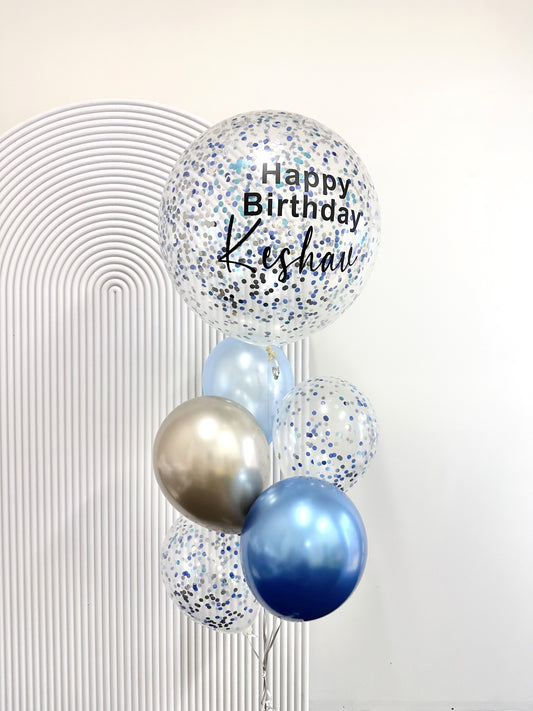 Custom 60cm Confetti Balloon Bunch