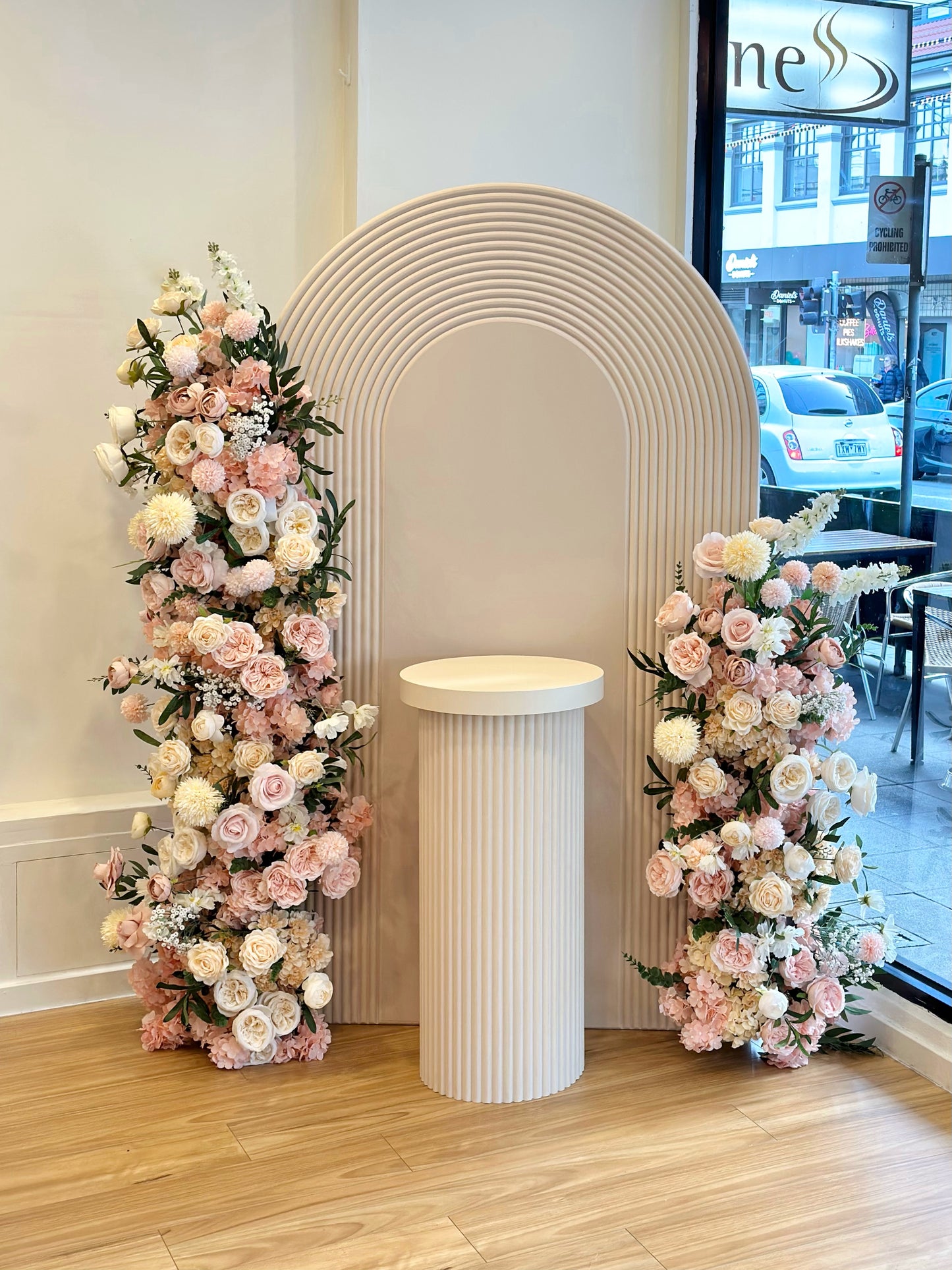 Pink & Creamy Flower Stand (For hire)