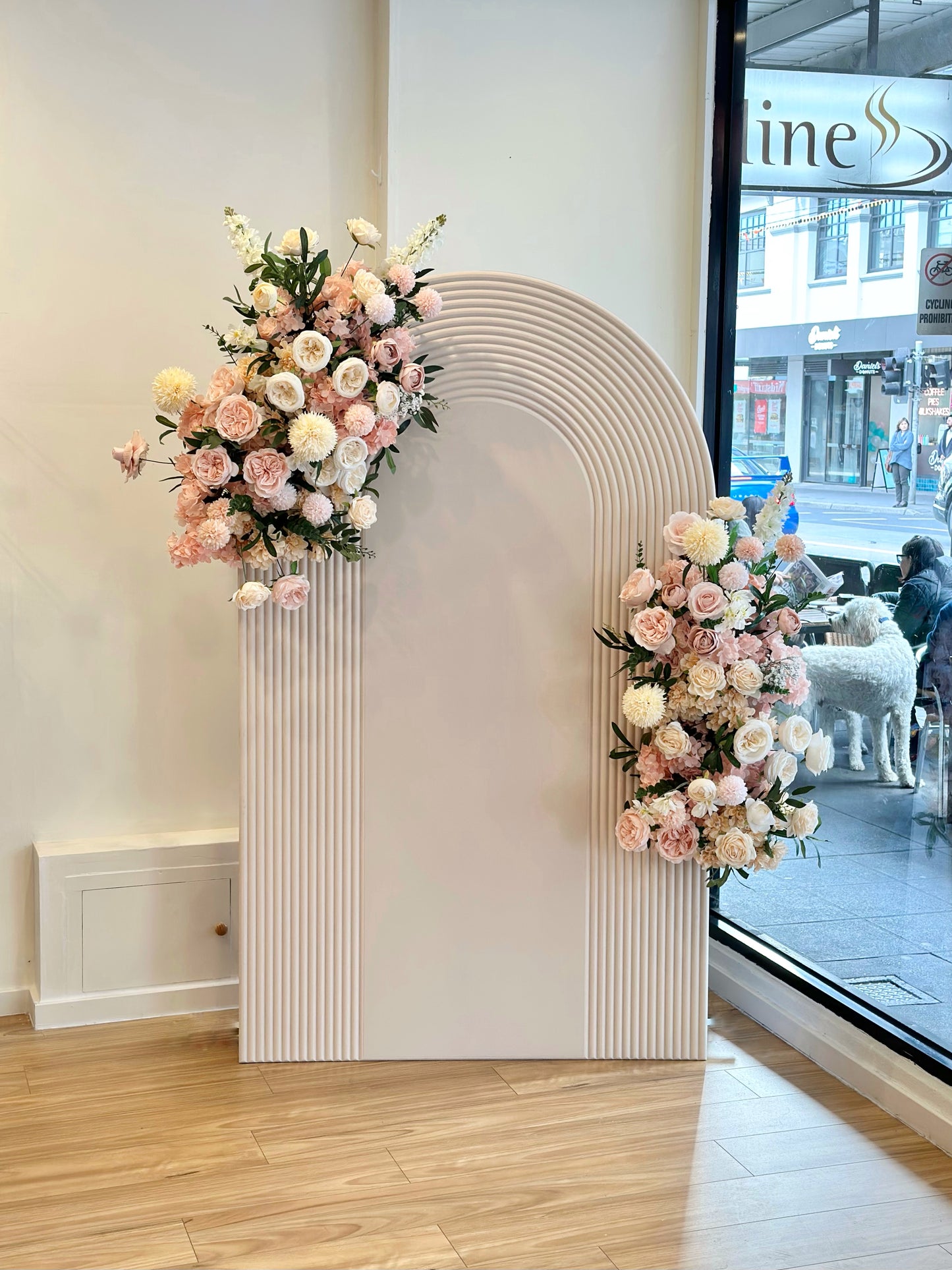 Pink & Creamy Flower Stand (For hire)