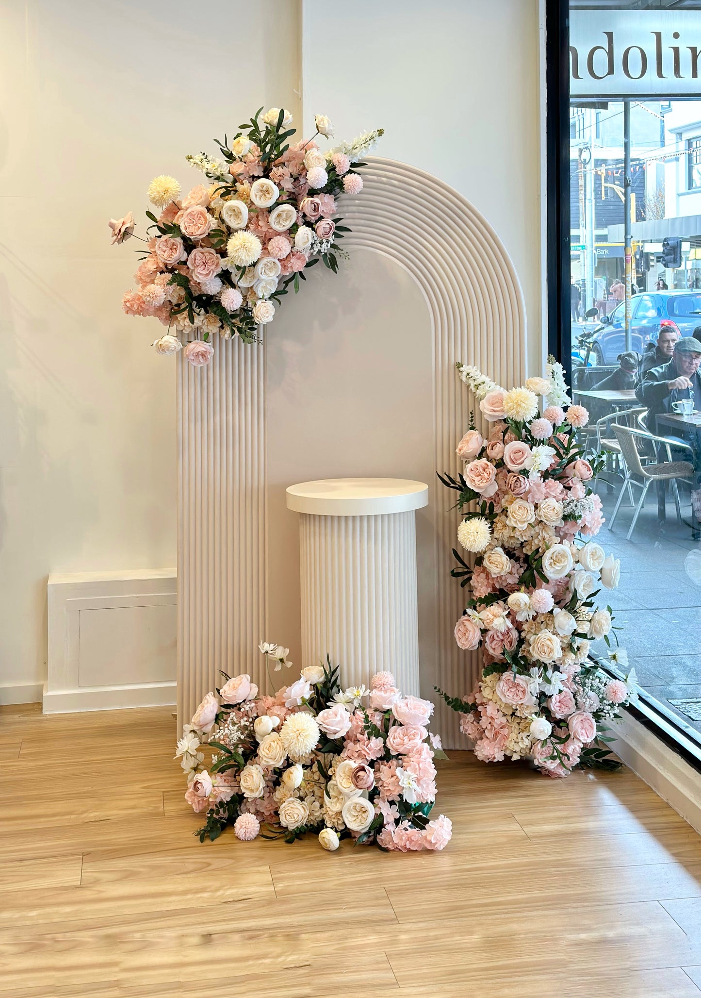 Pink & Creamy Flower Stand (For hire)