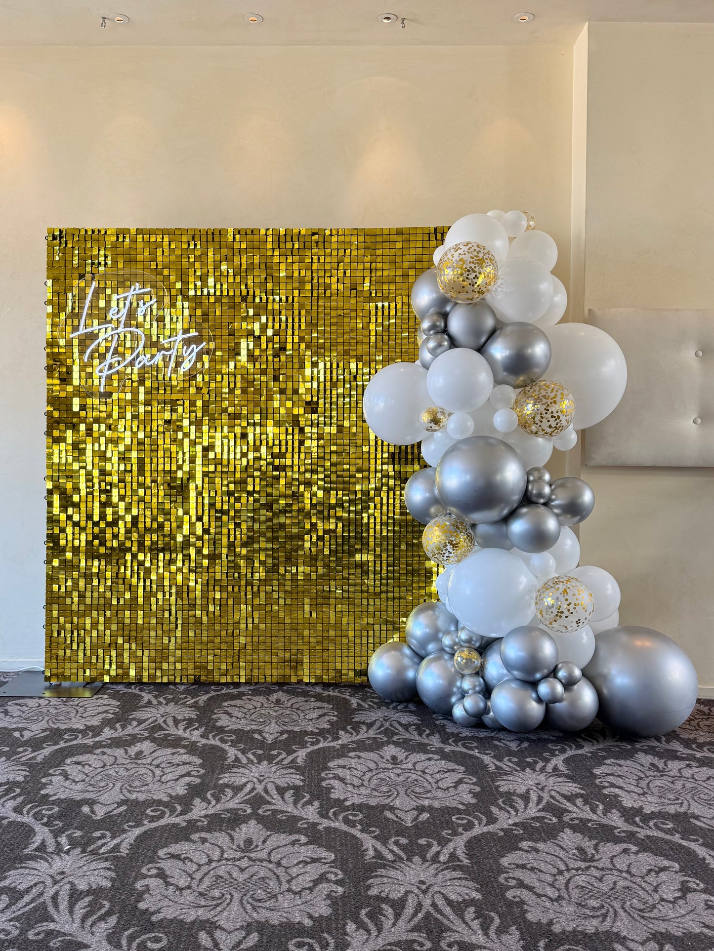 Gold Shimmer Wall (For Hire)