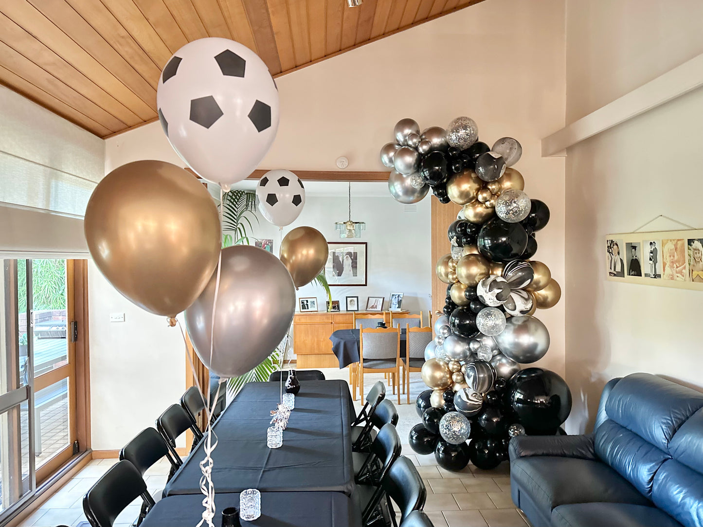 Mix Marble Black Balloon Garland